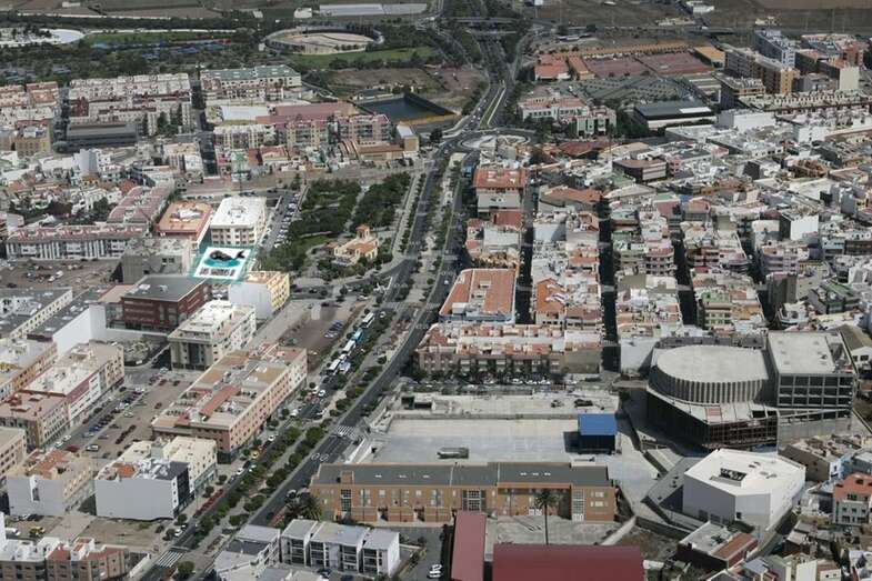 Vista aérea de la Avenida del Cabildo (Foto TA)